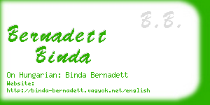 bernadett binda business card
